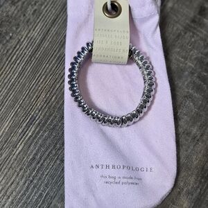 Anthropologie Shiny Silver Bracelet